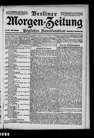 Berliner Morgen-Zeitung vom 07.11.1901