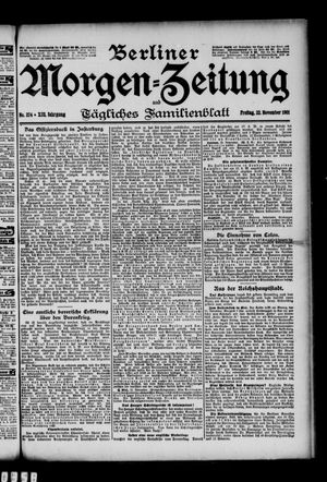 Berliner Morgen-Zeitung vom 22.11.1901