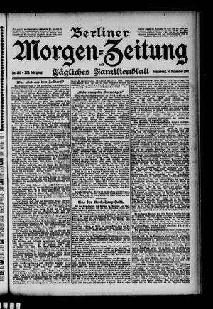 Berliner Morgen-Zeitung vom 14.12.1901