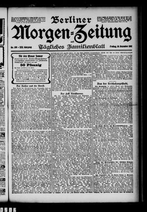 Berliner Morgen-Zeitung vom 20.12.1901