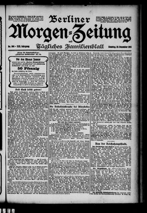 Berliner Morgen-Zeitung vom 22.12.1901