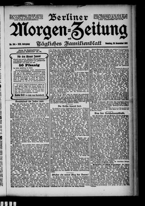 Berliner Morgen-Zeitung vom 29.12.1901
