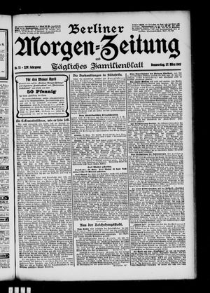 Berliner Morgen-Zeitung vom 27.03.1902