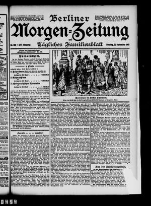 Berliner Morgen-Zeitung vom 21.09.1902