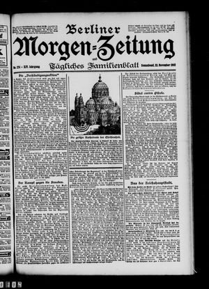 Berliner Morgen-Zeitung vom 22.11.1902