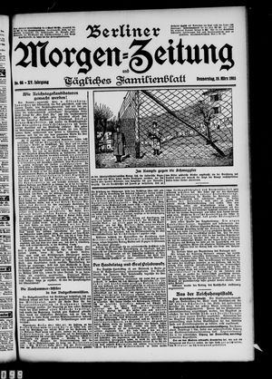 Berliner Morgen-Zeitung vom 19.03.1903