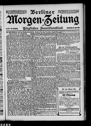 Berliner Morgen-Zeitung vom 25.04.1903