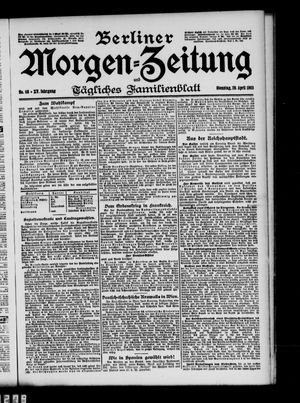 Berliner Morgen-Zeitung vom 28.04.1903