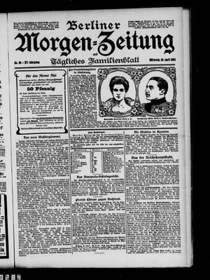 Berliner Morgen-Zeitung vom 29.04.1903