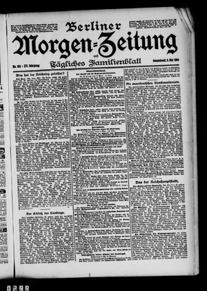 Berliner Morgen-Zeitung vom 02.05.1903