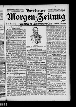 Berliner Morgen-Zeitung vom 13.08.1903