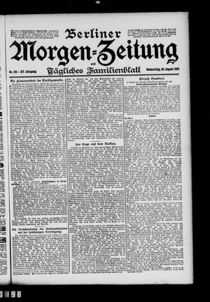 Berliner Morgen-Zeitung vom 20.08.1903