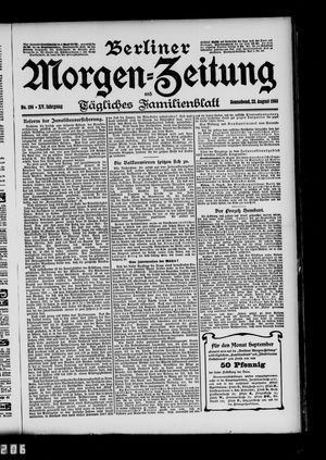 Berliner Morgen-Zeitung vom 22.08.1903