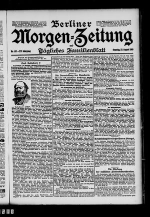 Berliner Morgen-Zeitung vom 23.08.1903