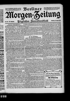Berliner Morgen-Zeitung vom 30.08.1903