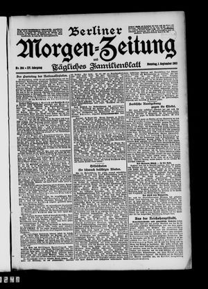 Berliner Morgen-Zeitung vom 01.09.1903