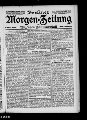 Berliner Morgen-Zeitung vom 06.09.1903