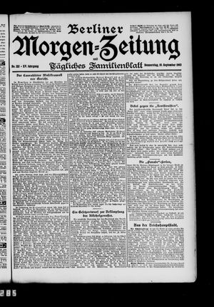 Berliner Morgen-Zeitung vom 10.09.1903