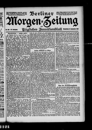 Berliner Morgen-Zeitung vom 19.09.1903