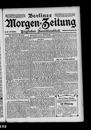Berliner Morgen-Zeitung vom 29.09.1903