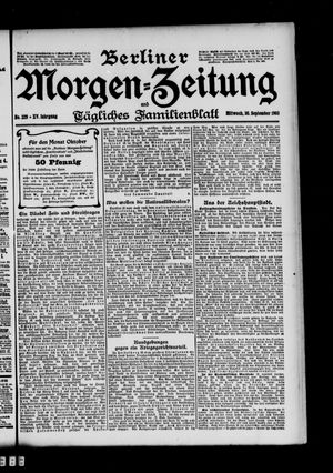 Berliner Morgen-Zeitung vom 30.09.1903