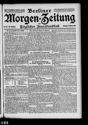 Berliner Morgen-Zeitung vom 27.10.1903