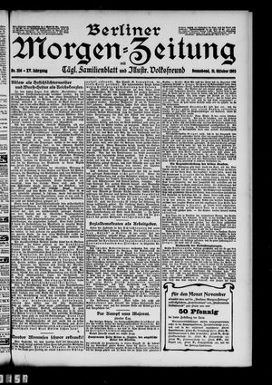 Berliner Morgen-Zeitung vom 31.10.1903