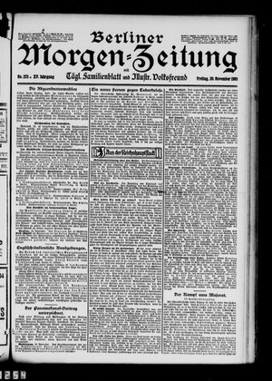 Berliner Morgen-Zeitung vom 20.11.1903