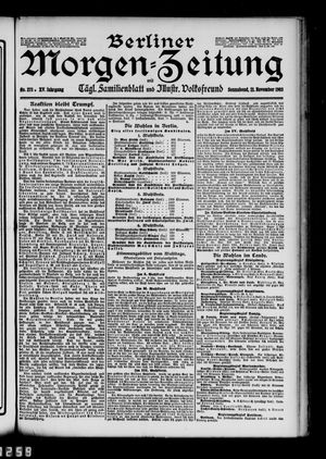 Berliner Morgen-Zeitung vom 21.11.1903