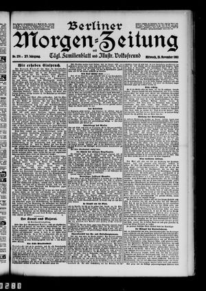 Berliner Morgen-Zeitung vom 25.11.1903