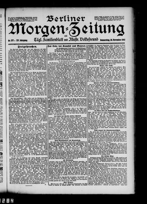 Berliner Morgen-Zeitung vom 26.11.1903
