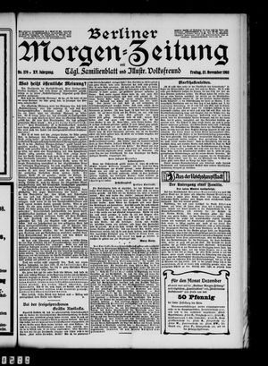 Berliner Morgen-Zeitung vom 27.11.1903