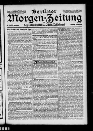 Berliner Morgen-Zeitung vom 19.04.1904