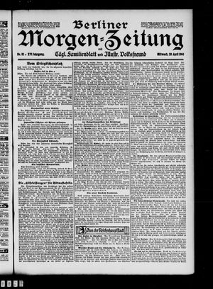 Berliner Morgen-Zeitung vom 20.04.1904