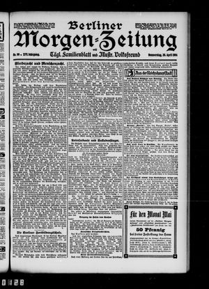 Berliner Morgen-Zeitung vom 28.04.1904