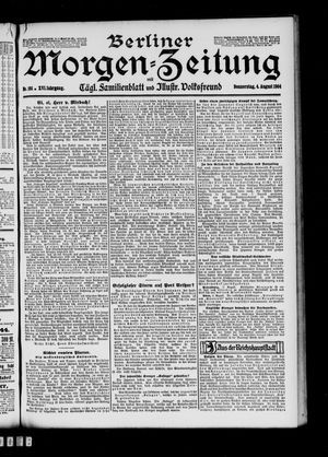 Berliner Morgen-Zeitung vom 04.08.1904