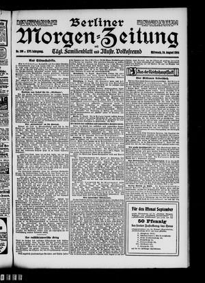 Berliner Morgen-Zeitung vom 24.08.1904