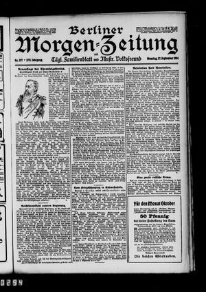 Berliner Morgen-Zeitung vom 27.09.1904
