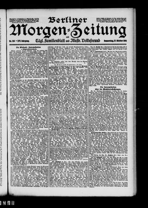 Berliner Morgen-Zeitung vom 27.10.1904