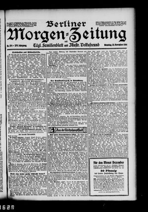 Berliner Morgen-Zeitung vom 22.11.1904