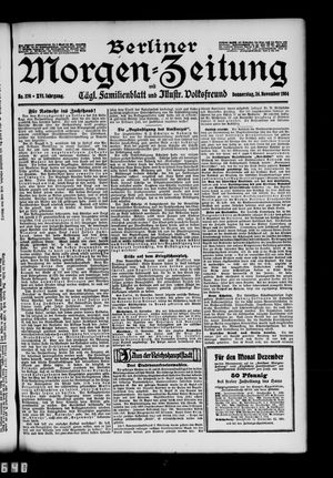 Berliner Morgen-Zeitung vom 24.11.1904