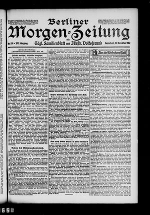 Berliner Morgen-Zeitung vom 26.11.1904