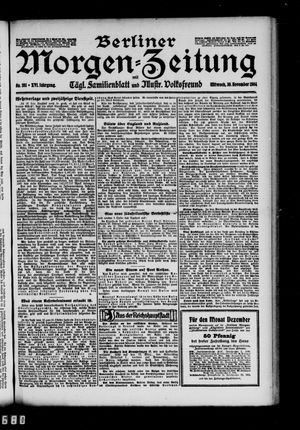 Berliner Morgen-Zeitung vom 30.11.1904