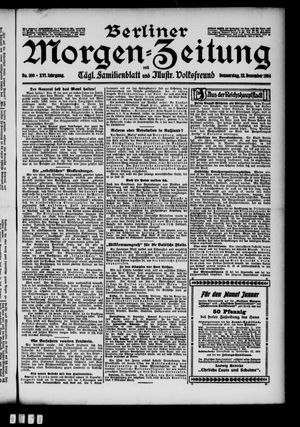 Berliner Morgen-Zeitung vom 22.12.1904