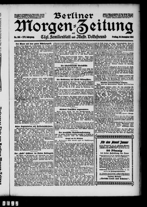 Berliner Morgen-Zeitung vom 30.12.1904
