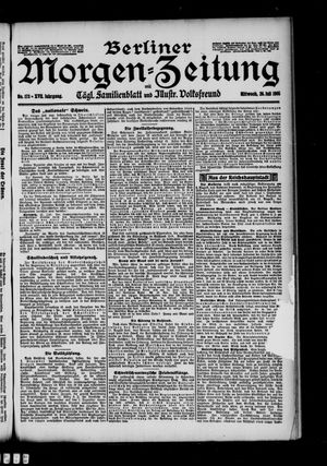 Berliner Morgen-Zeitung vom 26.07.1905