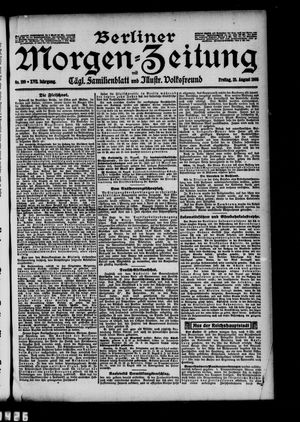 Berliner Morgen-Zeitung vom 25.08.1905