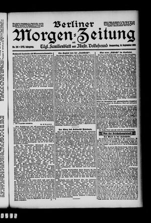 Berliner Morgen-Zeitung vom 14.09.1905