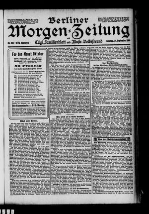 Berliner Morgen-Zeitung vom 24.09.1905