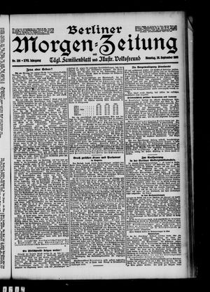 Berliner Morgen-Zeitung vom 25.09.1905